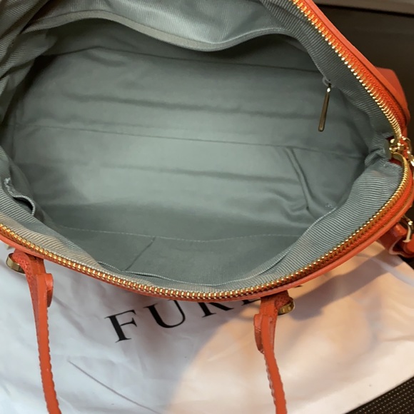 EUC Furla Piper bag in orange - Picture 5 of 9